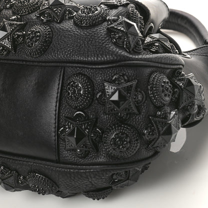 Burberry Calfskin Mason Warrior Studded Hobo Black 9 of 9