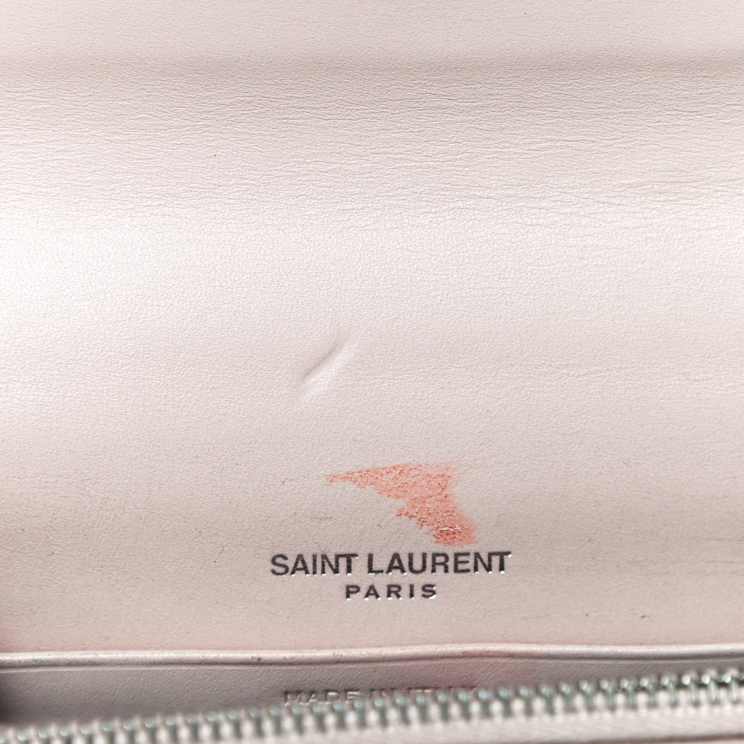 Saint Laurent Smooth Calfskin Classic Monogram Kate Tassel Chain Wallet Nude Powder 12 of 16
