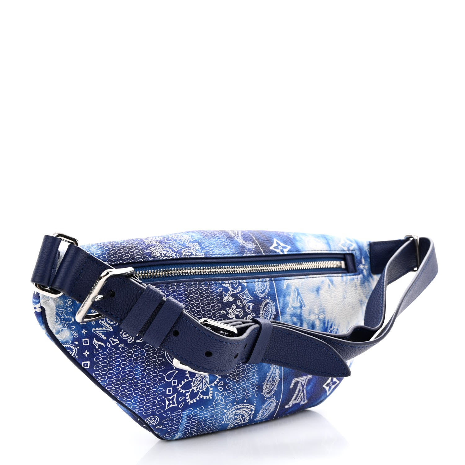 Louis Vuitton Cowhide Monogram Bandana Discovery Bumbag PM Blue 3 of 9