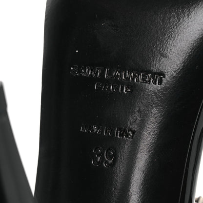 Saint Laurent Patent Calfskin Fetish 105 Sandal 39 Black 8 of 11