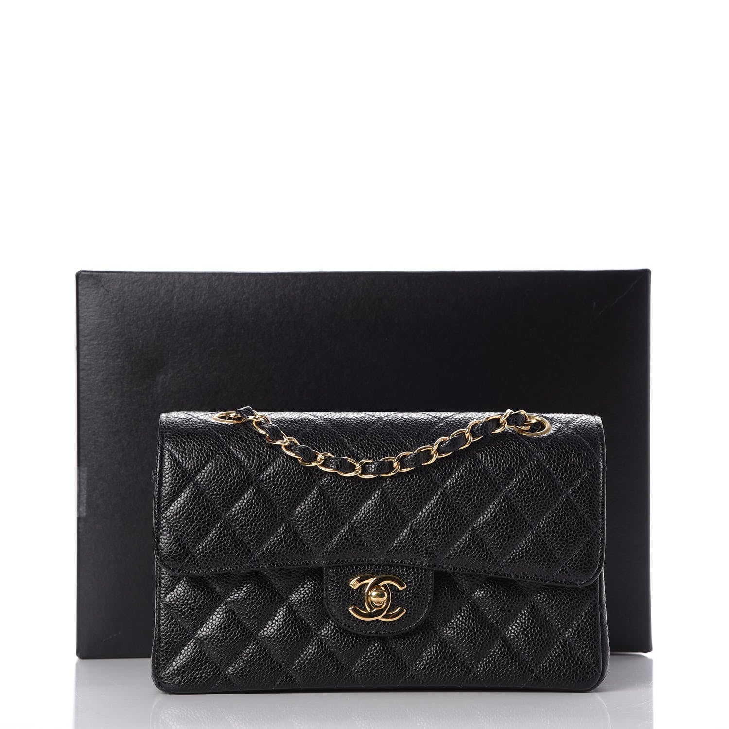 Chanel Caviar Quilted Small Double Flap Black 9 of 9