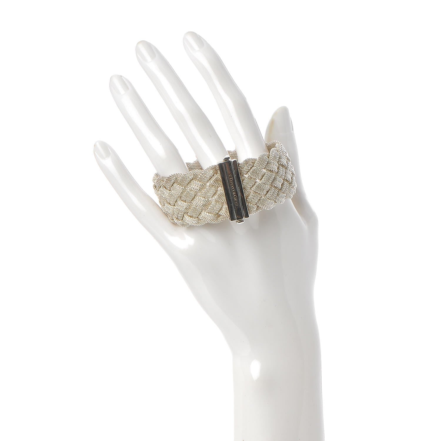 Tiffany Sterling Silver Somerset Braided Bracelet 2 of 5