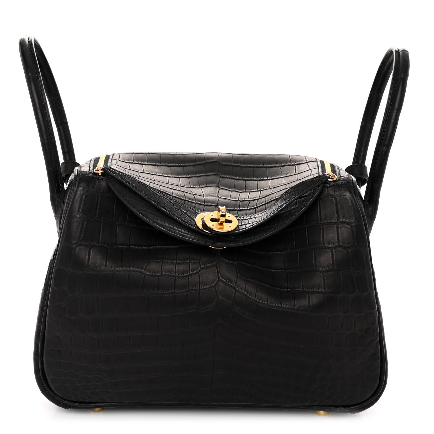 Hermes Matte Niloticus Crocodile Lindy 26 Black 1 of 10