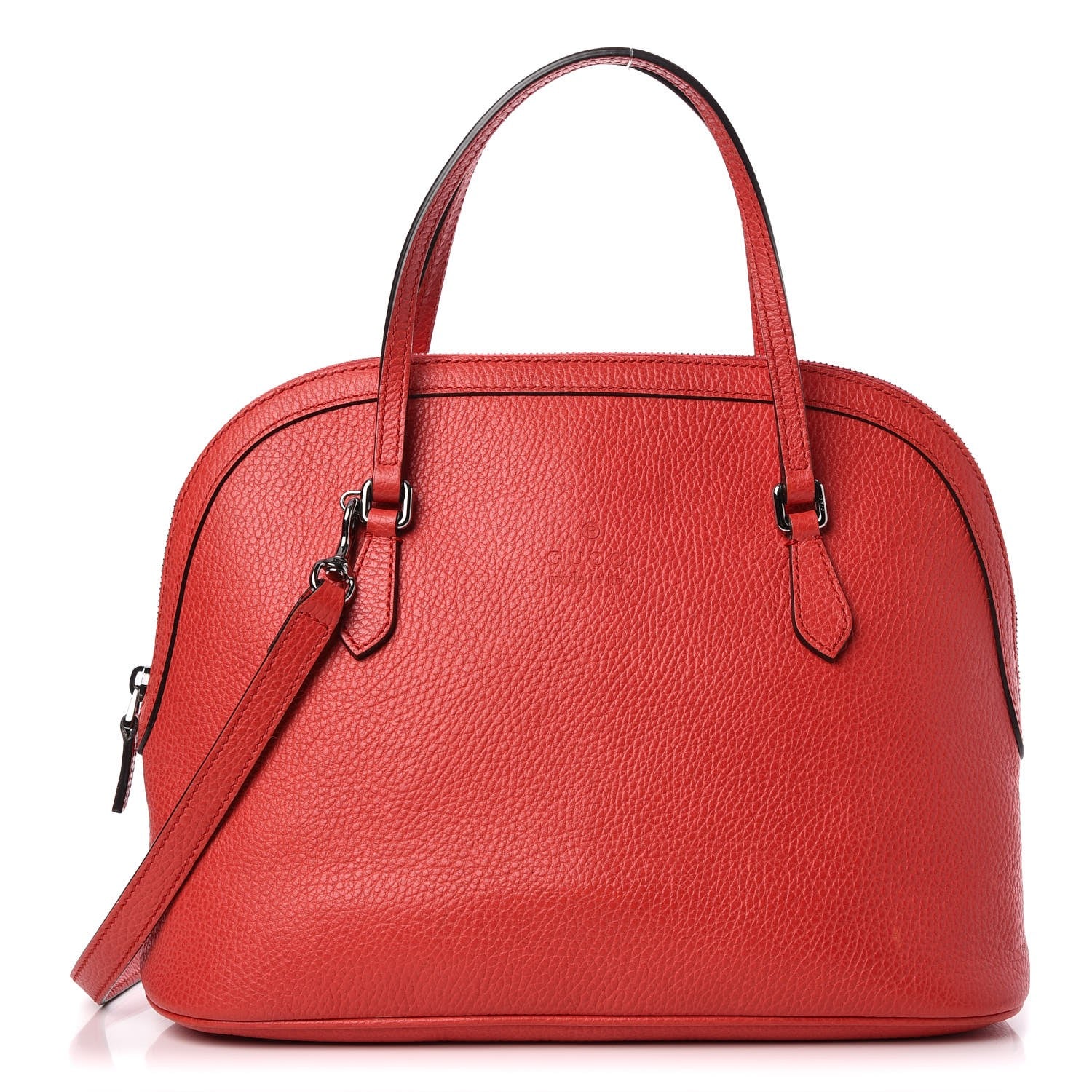 Gucci Dollar Calfskin Medium Dome Bag Sporting Red 1 of 12