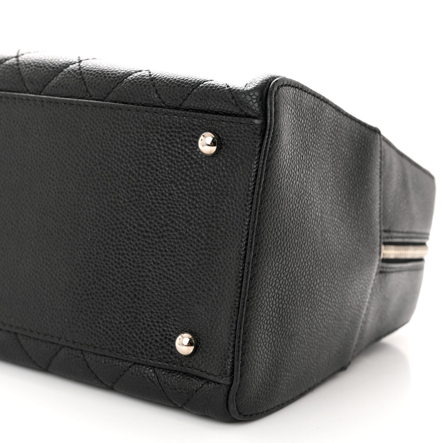 Caviar Quilted Bowler Black