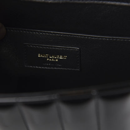 Saint Laurent Patent Matelasse Monogram Large Vicky Chain Bag Black 9 of 10