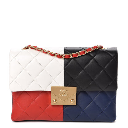 Chanel Lambskin Quilted Yin Yang Flap Red White Blue Black 1 of 11