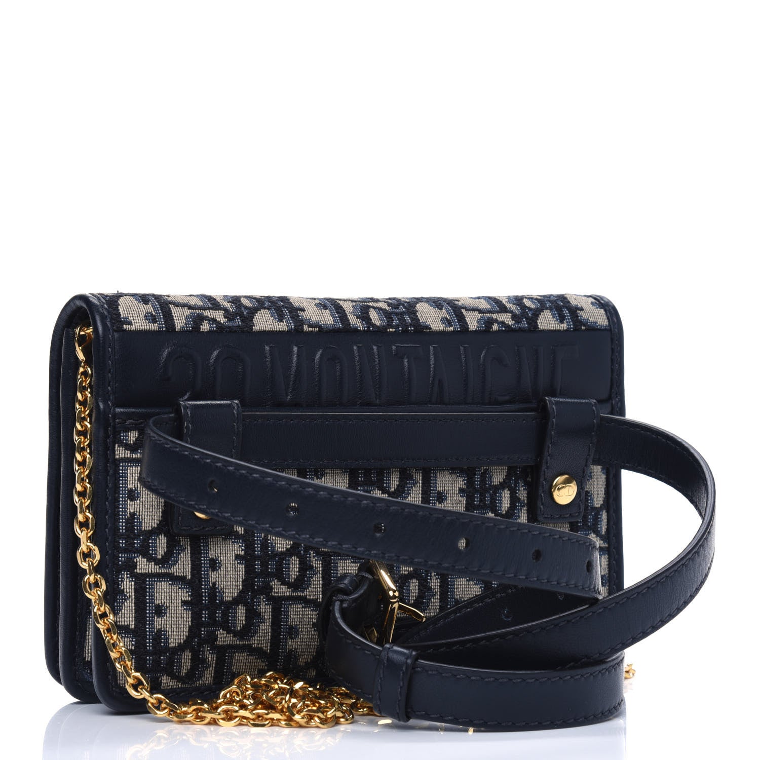 Christian Dior Oblique 30 Montaigne 2-In-1 Pouch Blue 2 of 4