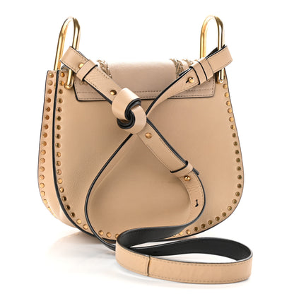 Chloe Calfskin Braided Small Hudson Shoulder Bag Pearl Beige 3 of 9
