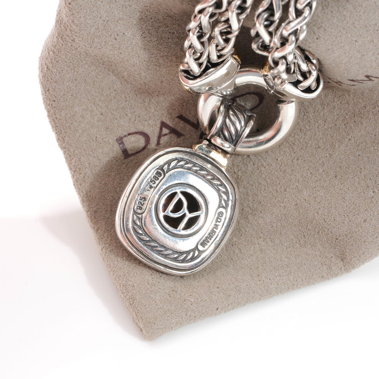 Sterling Silver 14k 18k Gold Double Wheat Chain Pendant Necklace