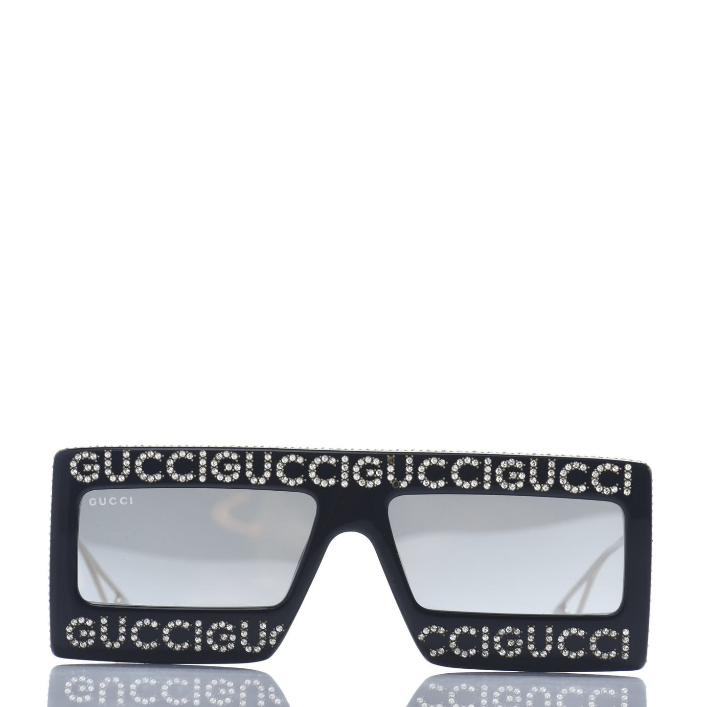 Acetate Crystal Mask-Frame Sunglasses GG0431S Black