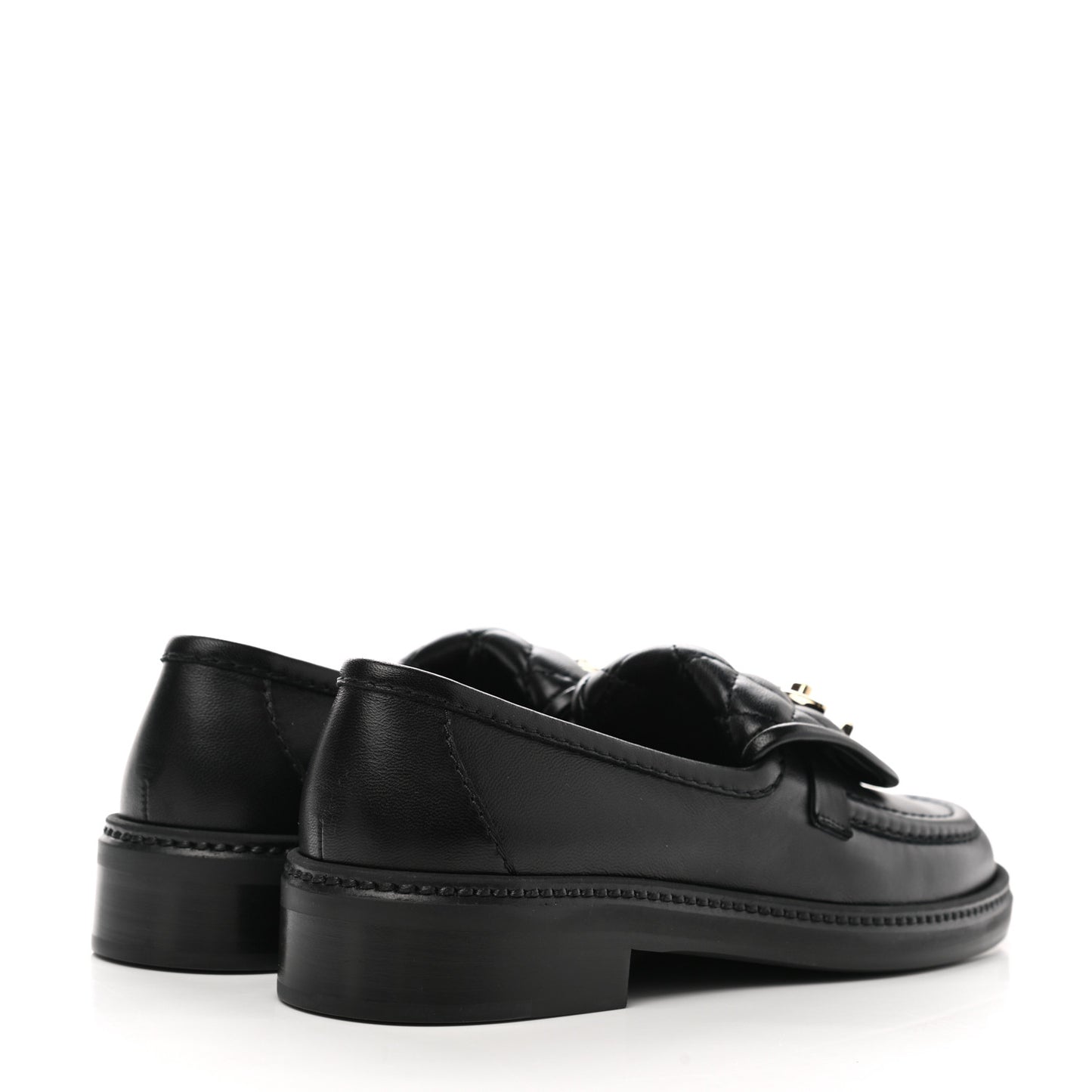 Lambskin Quilted CC Turnlock Loafers 36 Black