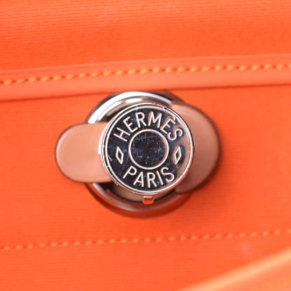 Hermes Vache Hunter Toile Herbag Zip 31 PM Orange 5 of 7