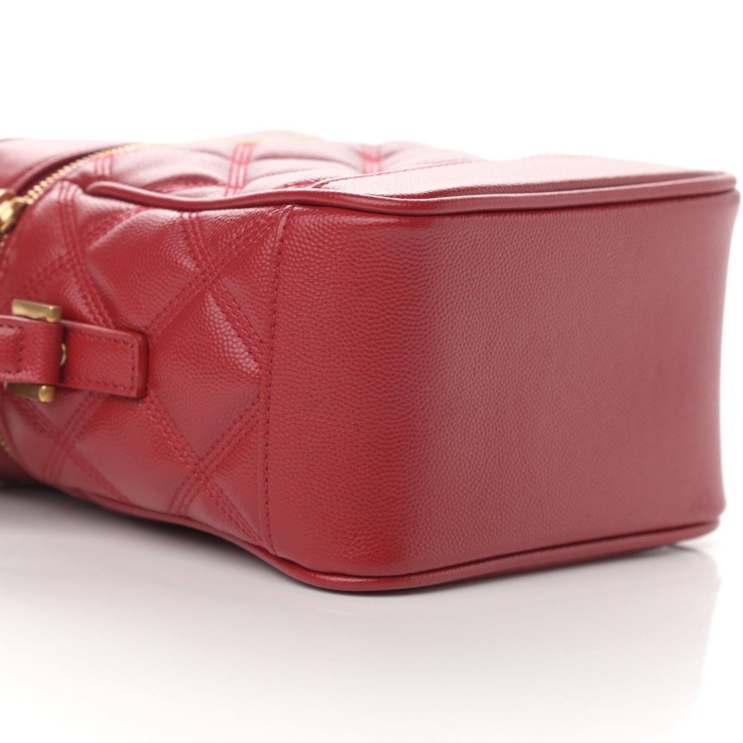 Grain de Poudre Quilted 80's Vanity Bag Red