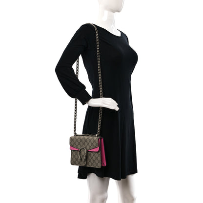 Gucci GG Supreme Monogram Mini Dionysus Shoulder Bag Pink 2 of 12