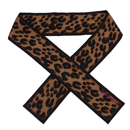 Louis Vuitton Silk Leopard Bandeau Scarf Marron 1 of 6
