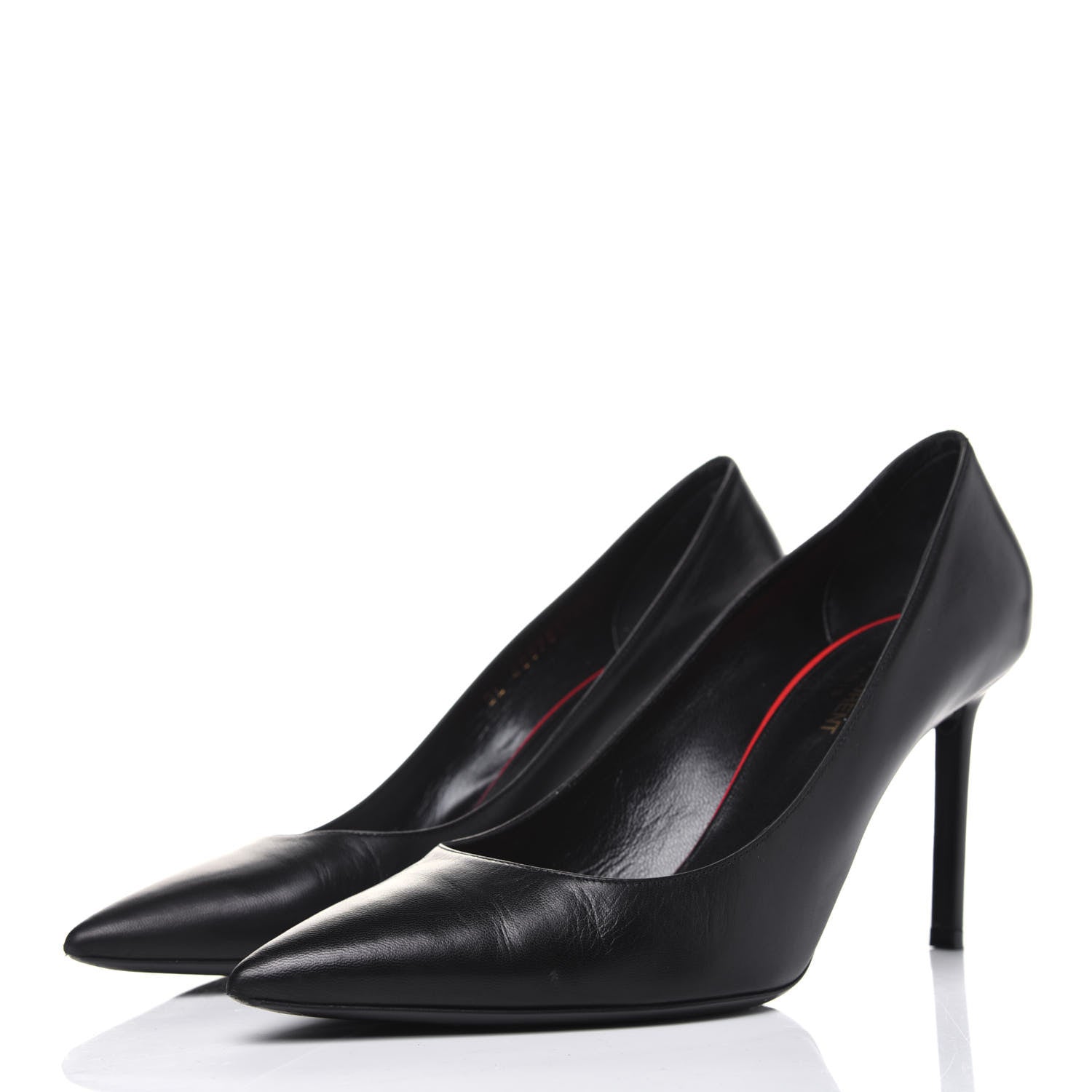 Saint Laurent Calfskin Anja 85 Pumps 40 Black 3 of 11