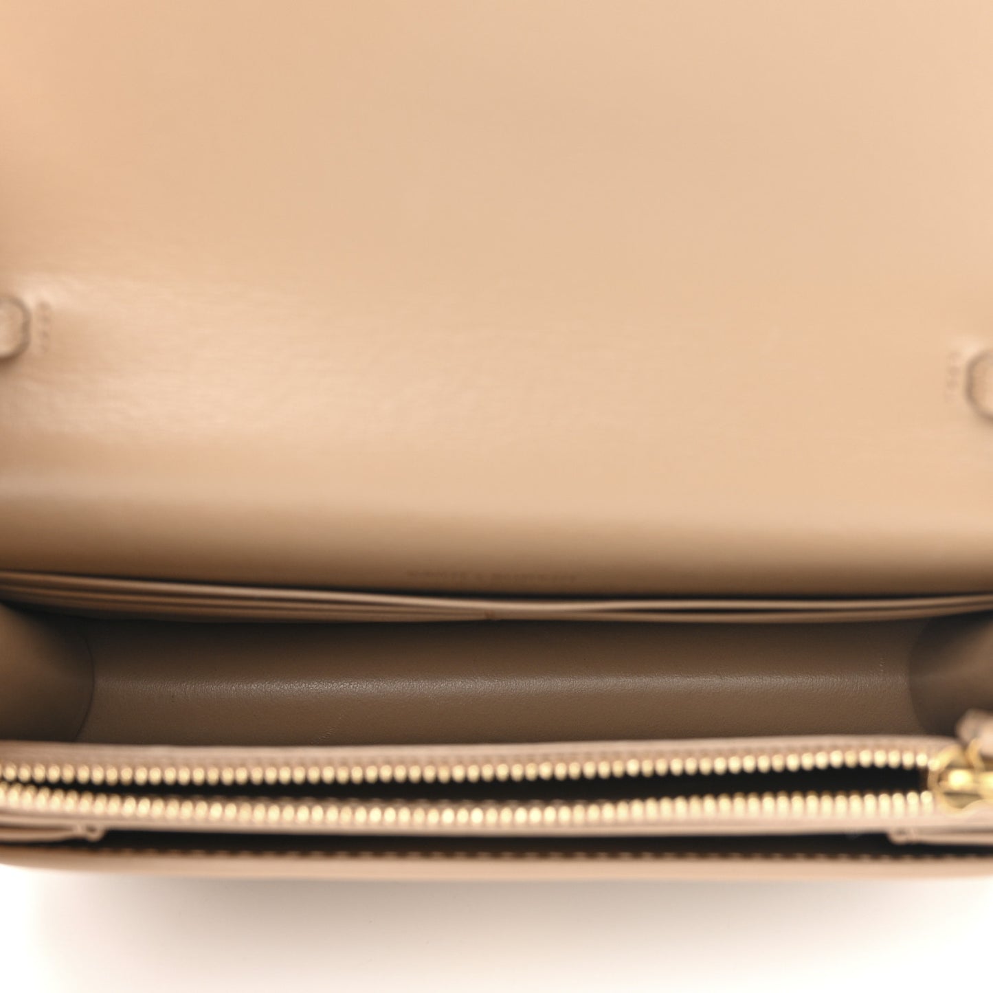 Calfskin Monogram Sunset Chain Wallet Dark Toffee