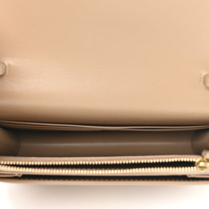 Saint Laurent Calfskin Monogram Sunset Chain Wallet Dark Toffee 6 of 11