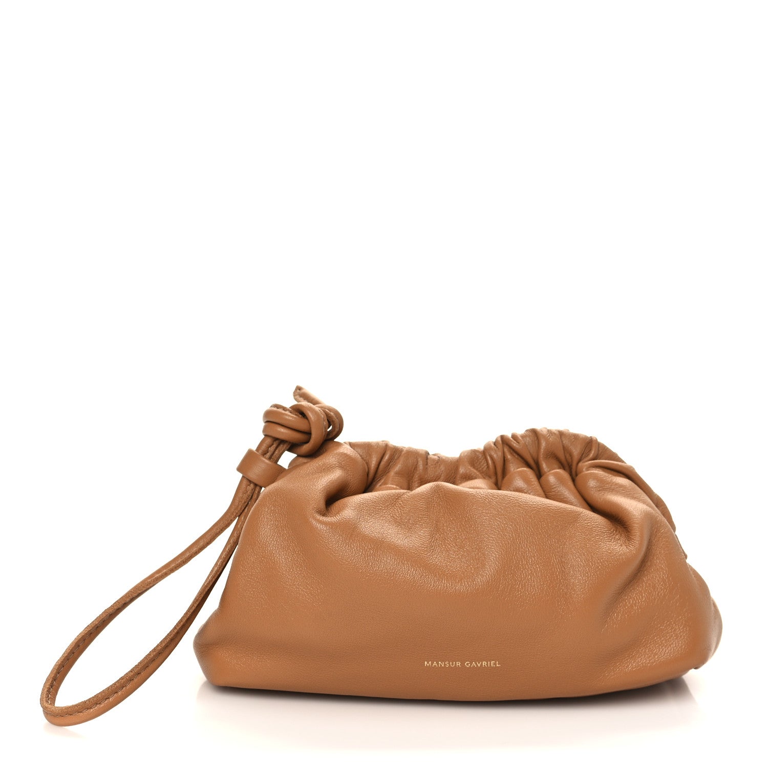 Mansur Gavriel Lambskin Mini Cloud Wristlet Caramel 1 of 6