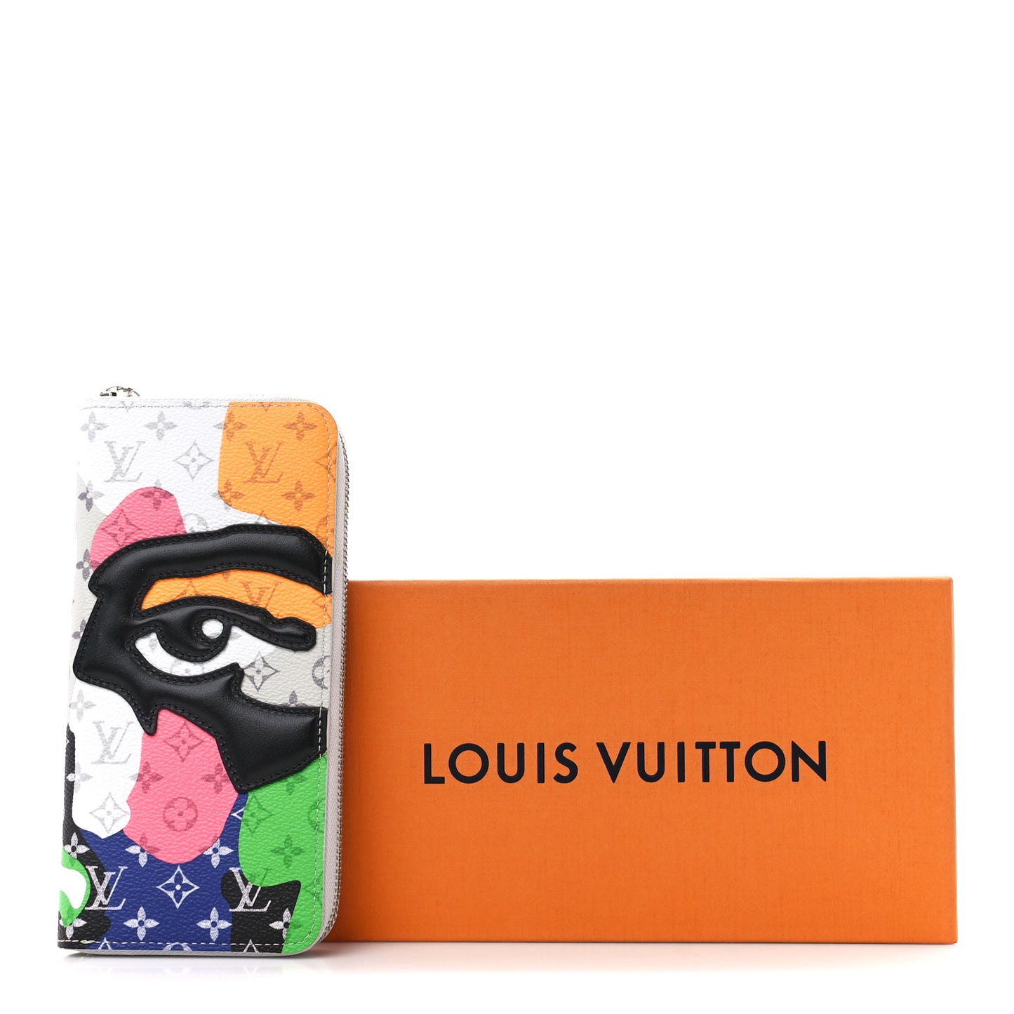 Monogram Portrait Zippy Vertical Wallet Multicolor
