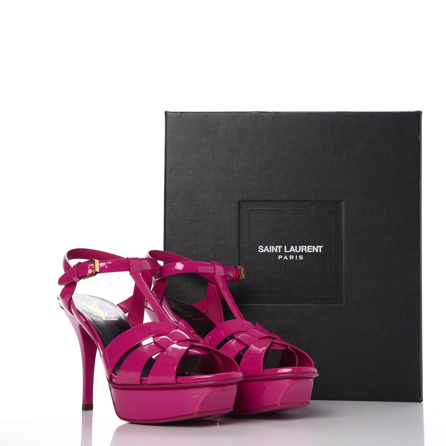 Vitello Vernice Soft Tribute 75 Platform Sandals 37.5 Electric Pink