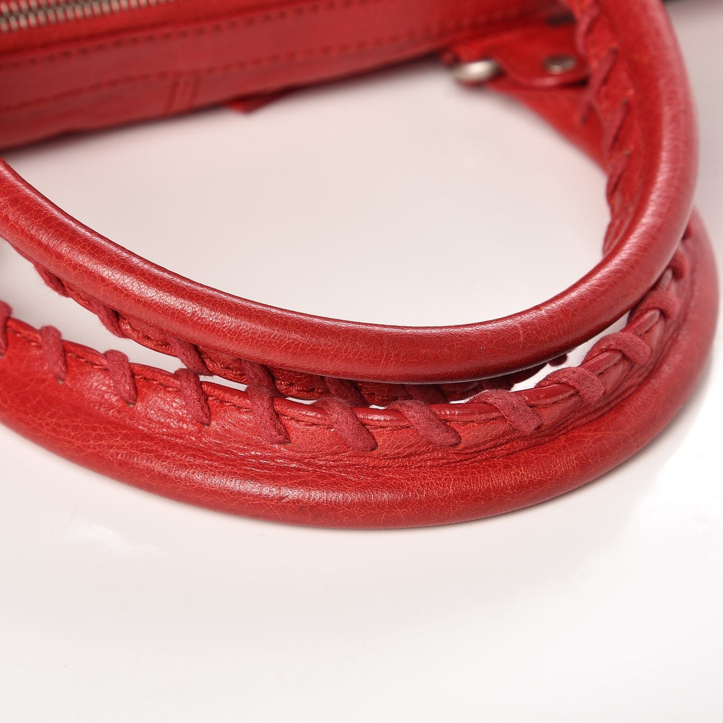 Agneau Classic Hardware Mens Oversize Top Handle Bag Flame