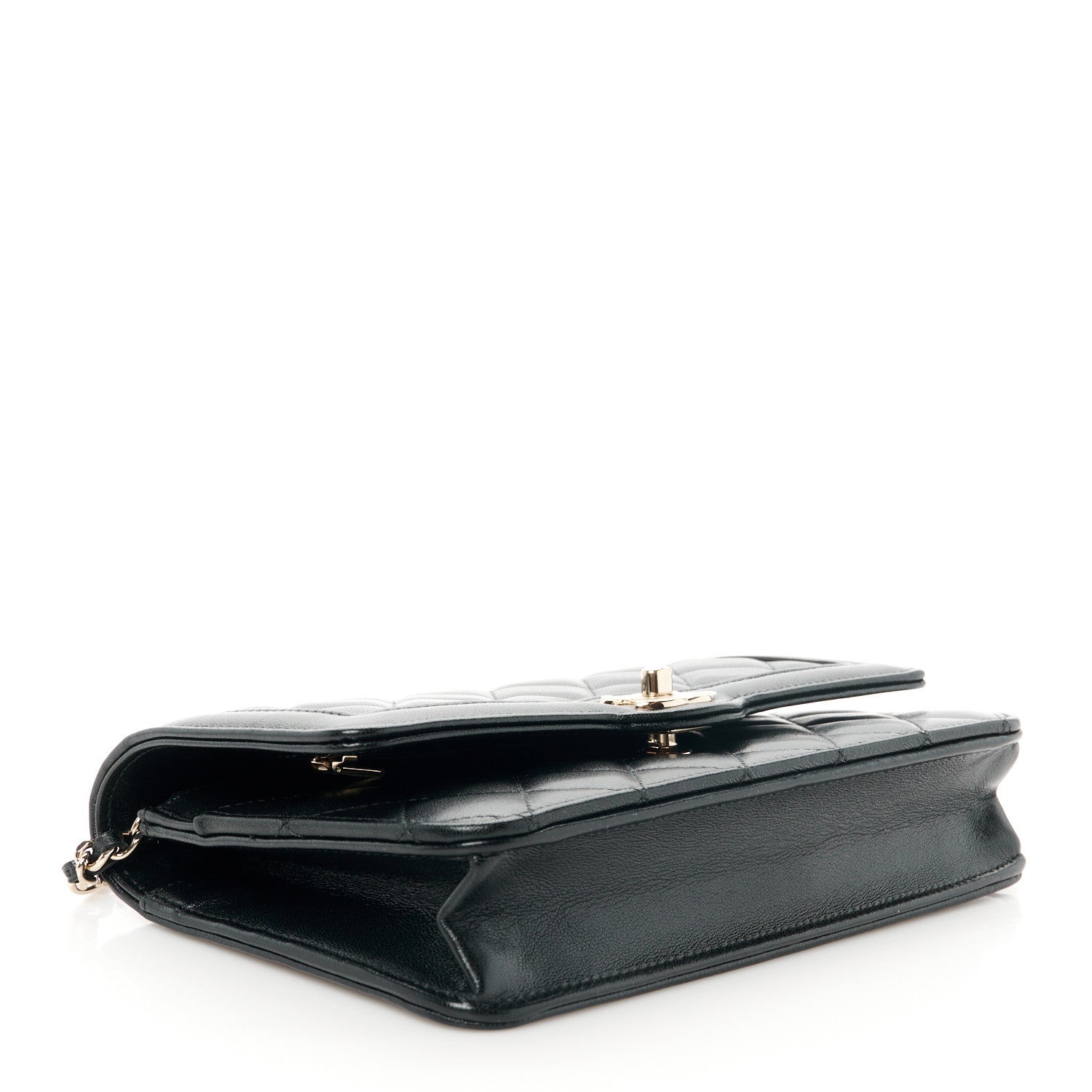 Chanel Lambskin Quilted CC Wallet On Chain WOC Black 4 of 13