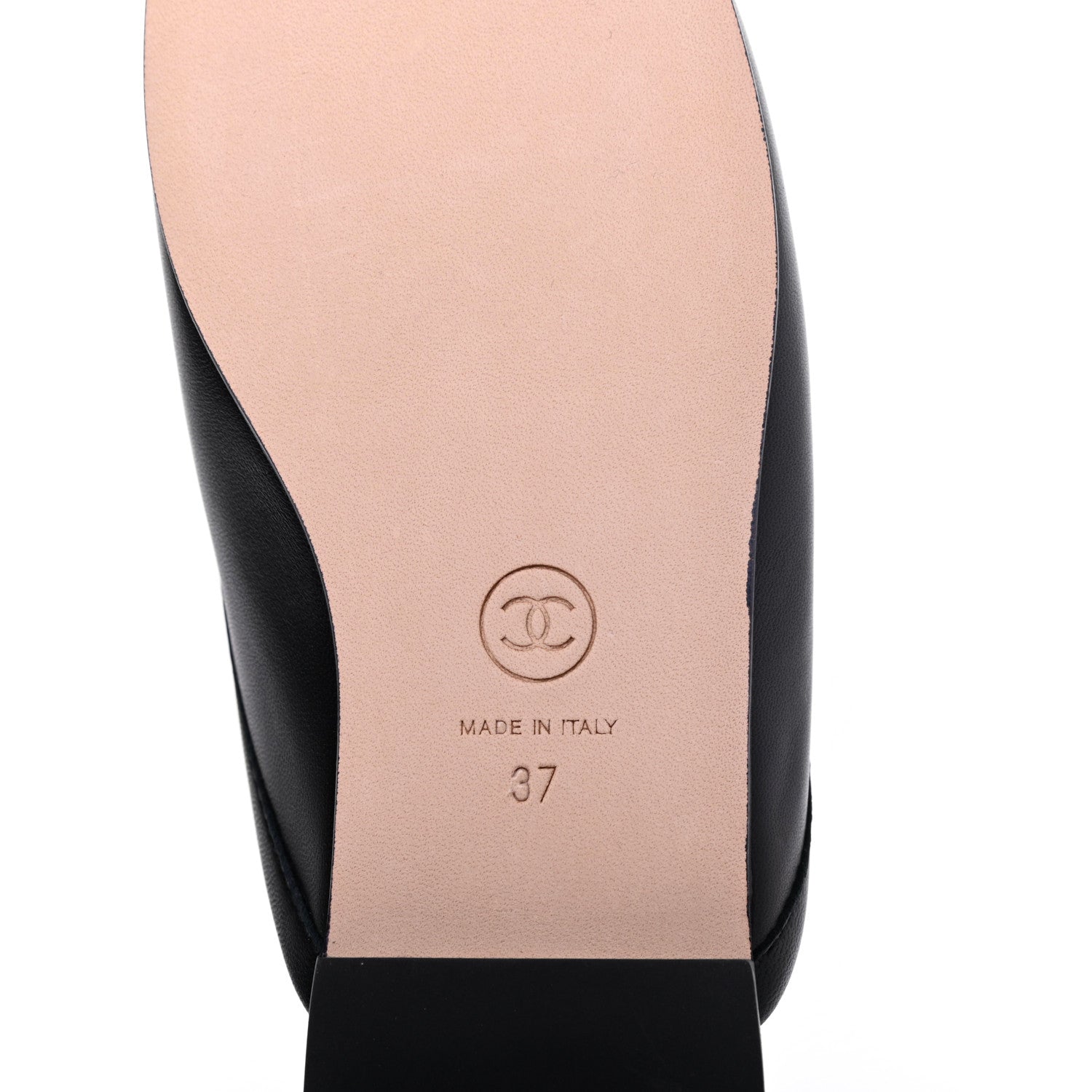 Chanel Calfskin Pearl CC Mules 37 Black 7 of 12