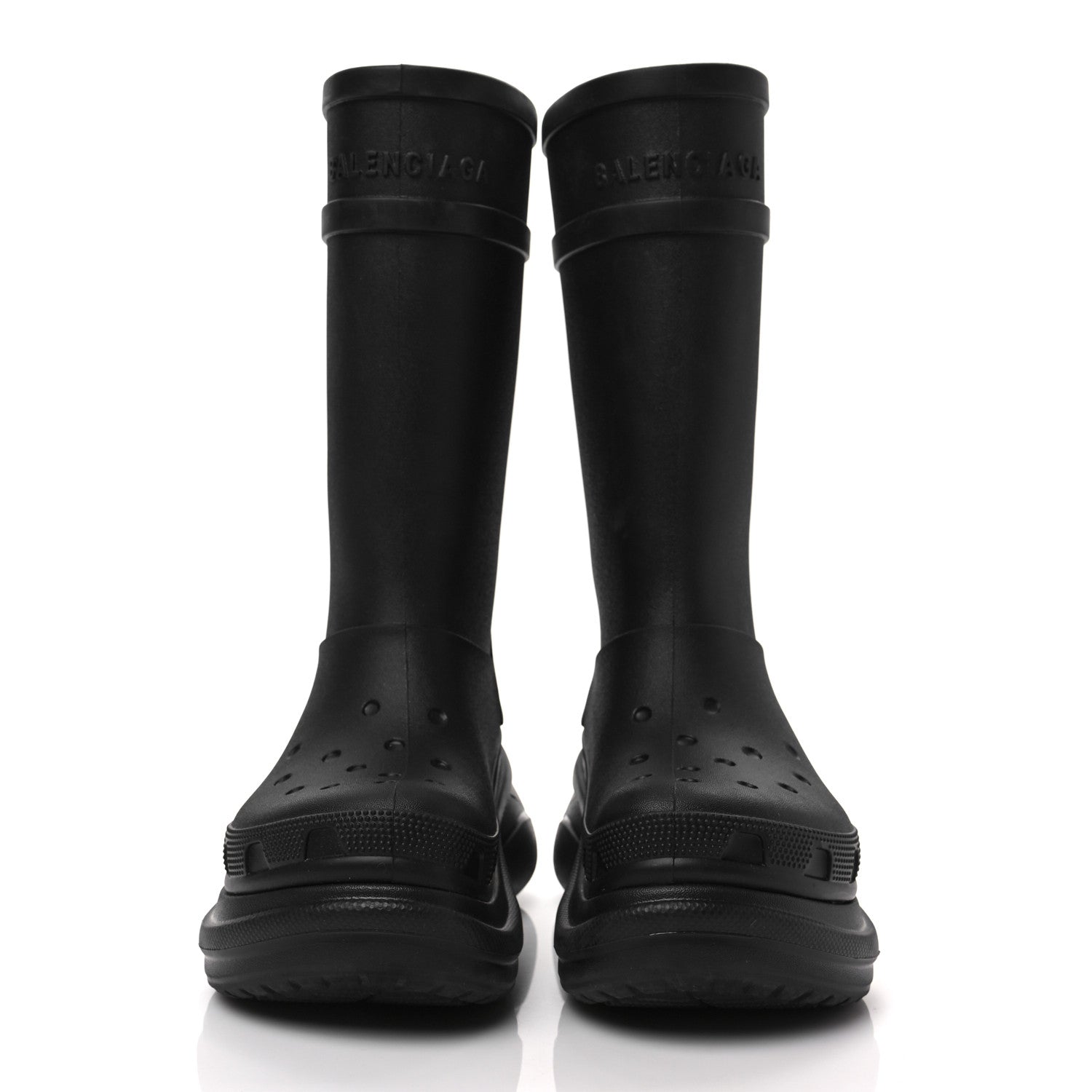 Balenciaga X CROCS Rubber Womens Rain Boots 36 Black 2 of 8