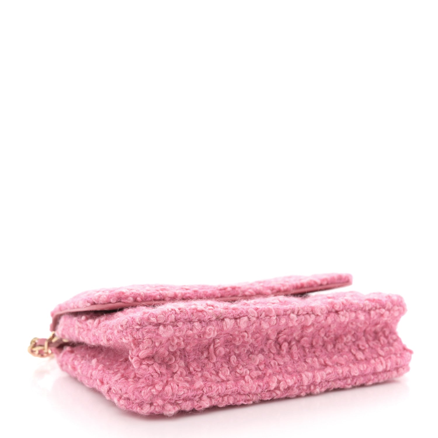 Chanel Tweed Quilted Flap Chain Waist Bag Pink 4 of 11