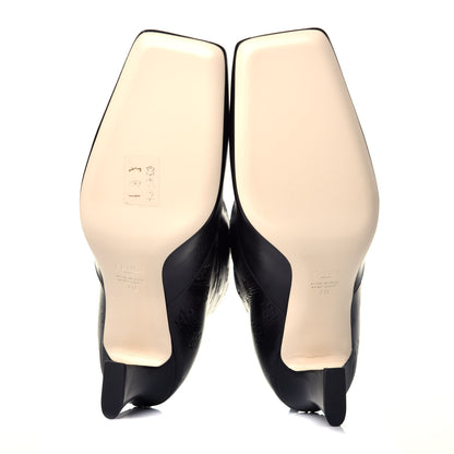 Fendi Vitello Karligraphy Embossed FFreedom Ankle Boots 40 Black 6 of 8