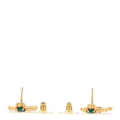 Chanel Crystal Over The Rainbow CC Drop Earrings Gold Multicolor 3 of 5