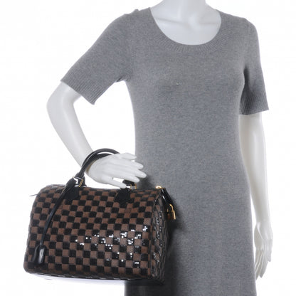 Louis Vuitton Damier Paillettes Speedy 30 Black 2 of 8