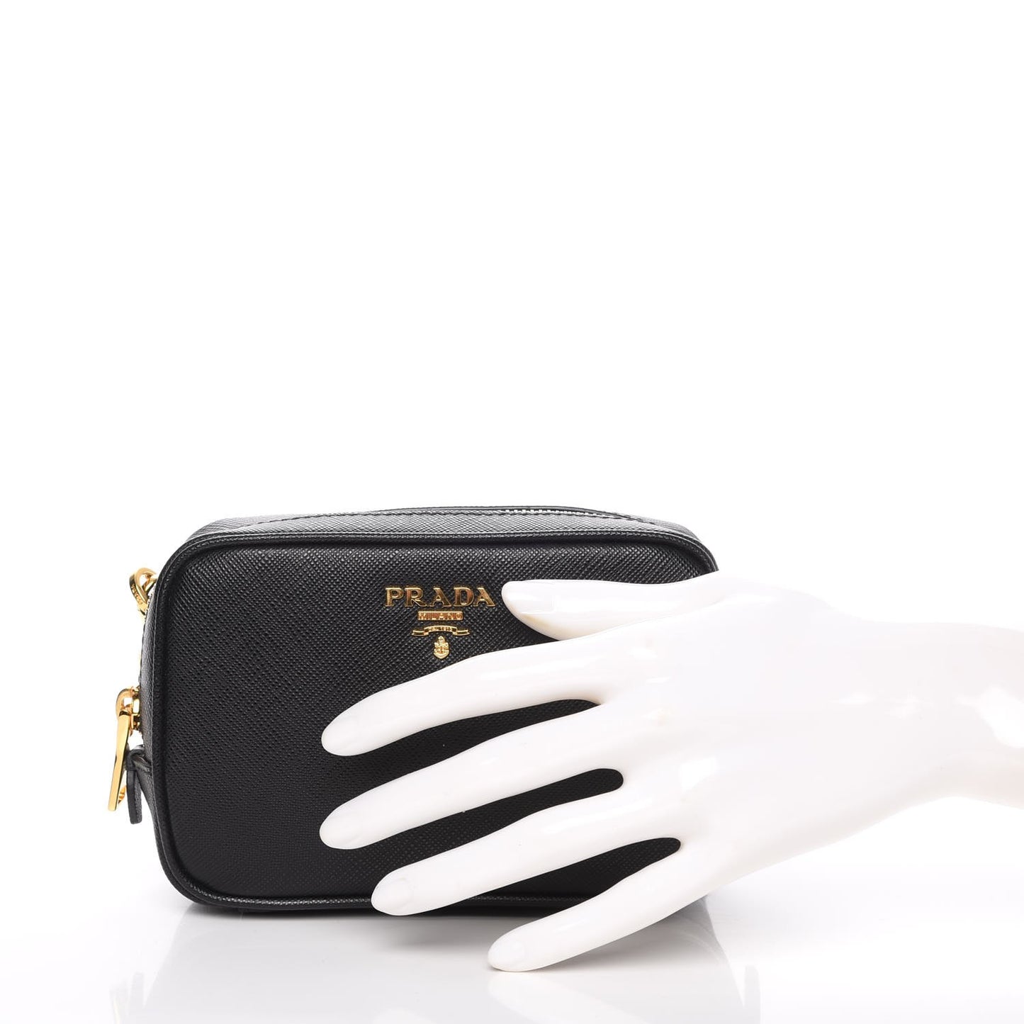 Saffiano Mini Camera Crossbody Bag Nero Black