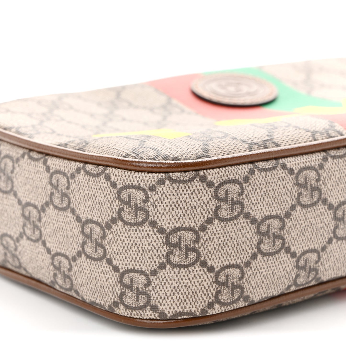 GG Supreme Monogram Azalea Calfskin Fake/Not Small Retro Interlocking G Belt Bag 90 36 Beige Ebony Brown Sugar