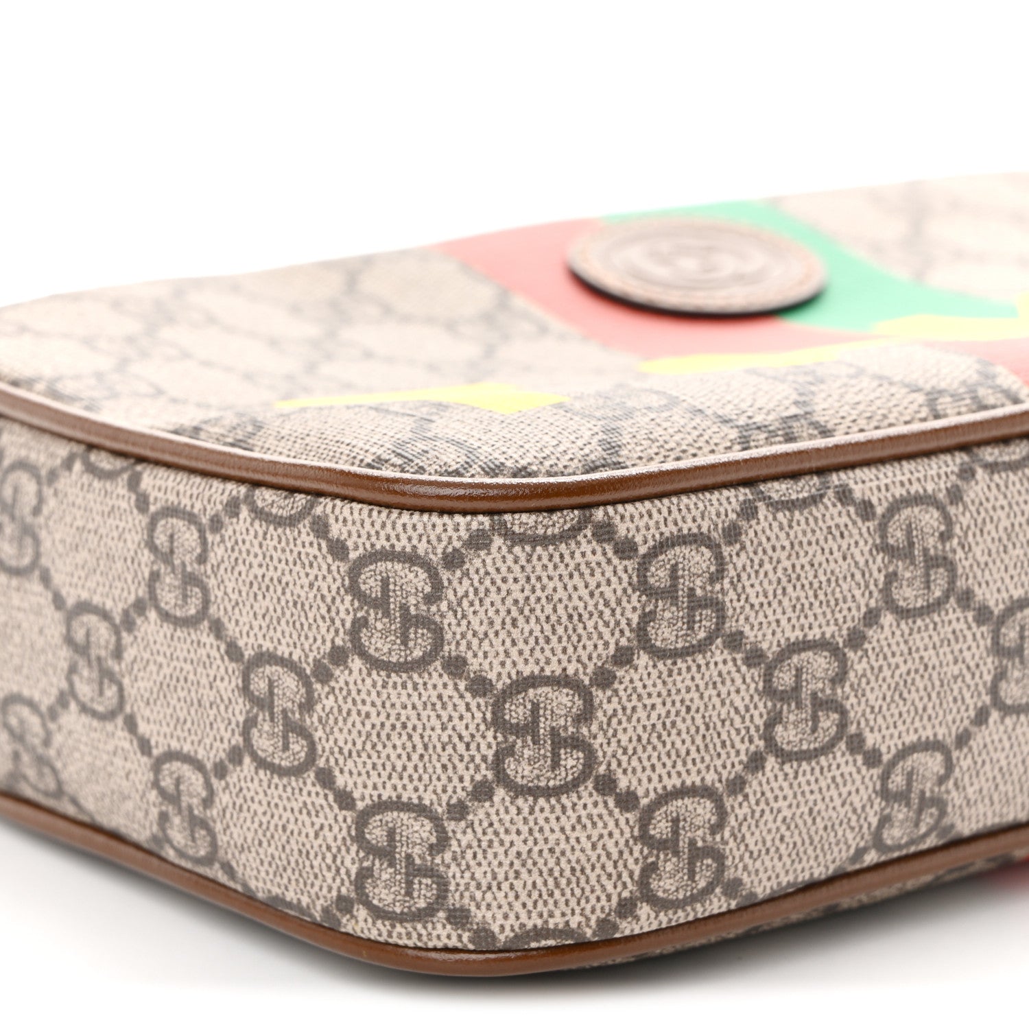 Gucci GG Supreme Monogram Azalea Calfskin Fake/Not Small Retro Interlocking G Belt Bag 90 36 Beige Ebony Brown Sugar 9 of 11