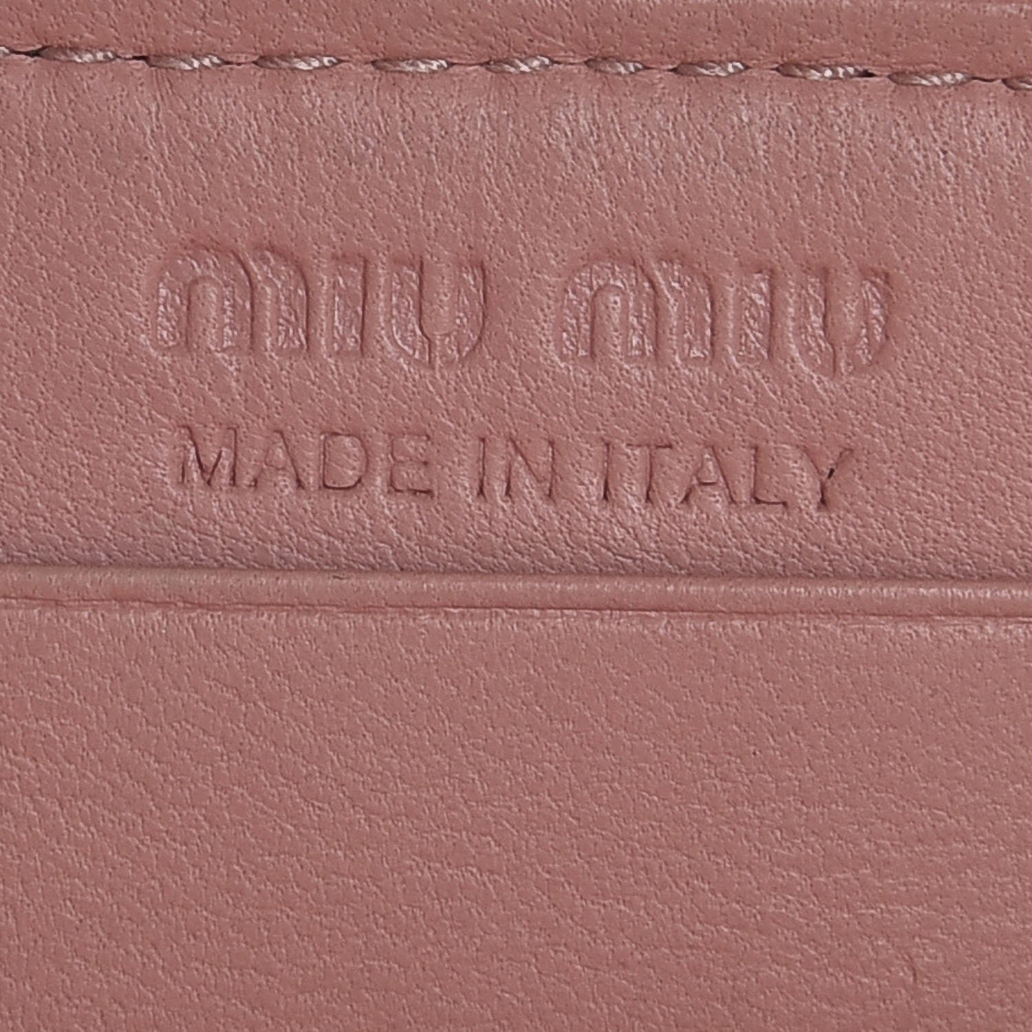 Miu Miu Nappa Matelasse Zip Around Compact Wallet Orchidea 6 of 9