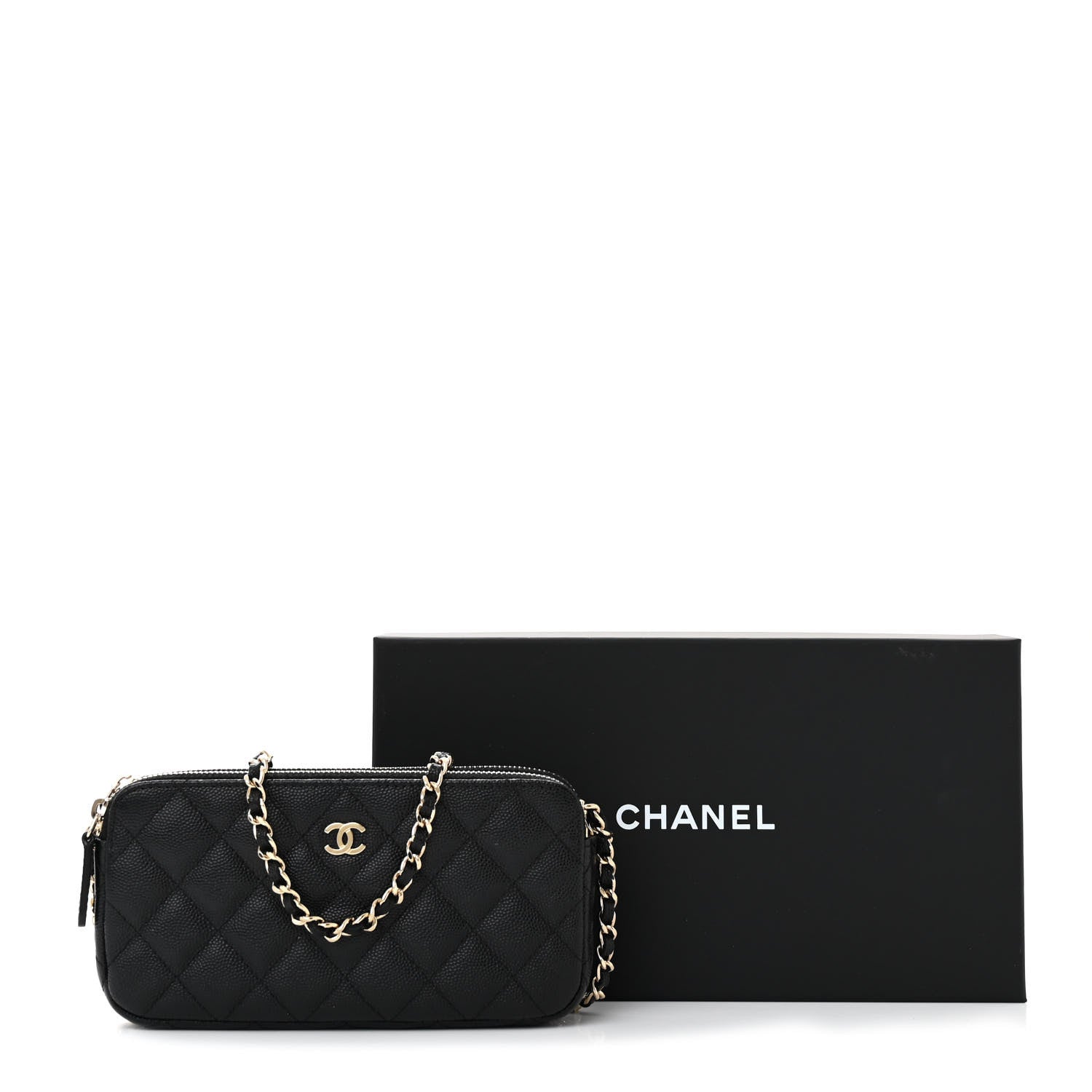 Chanel Caviar Quilted Small Clutch With Chain Black 14 of 14