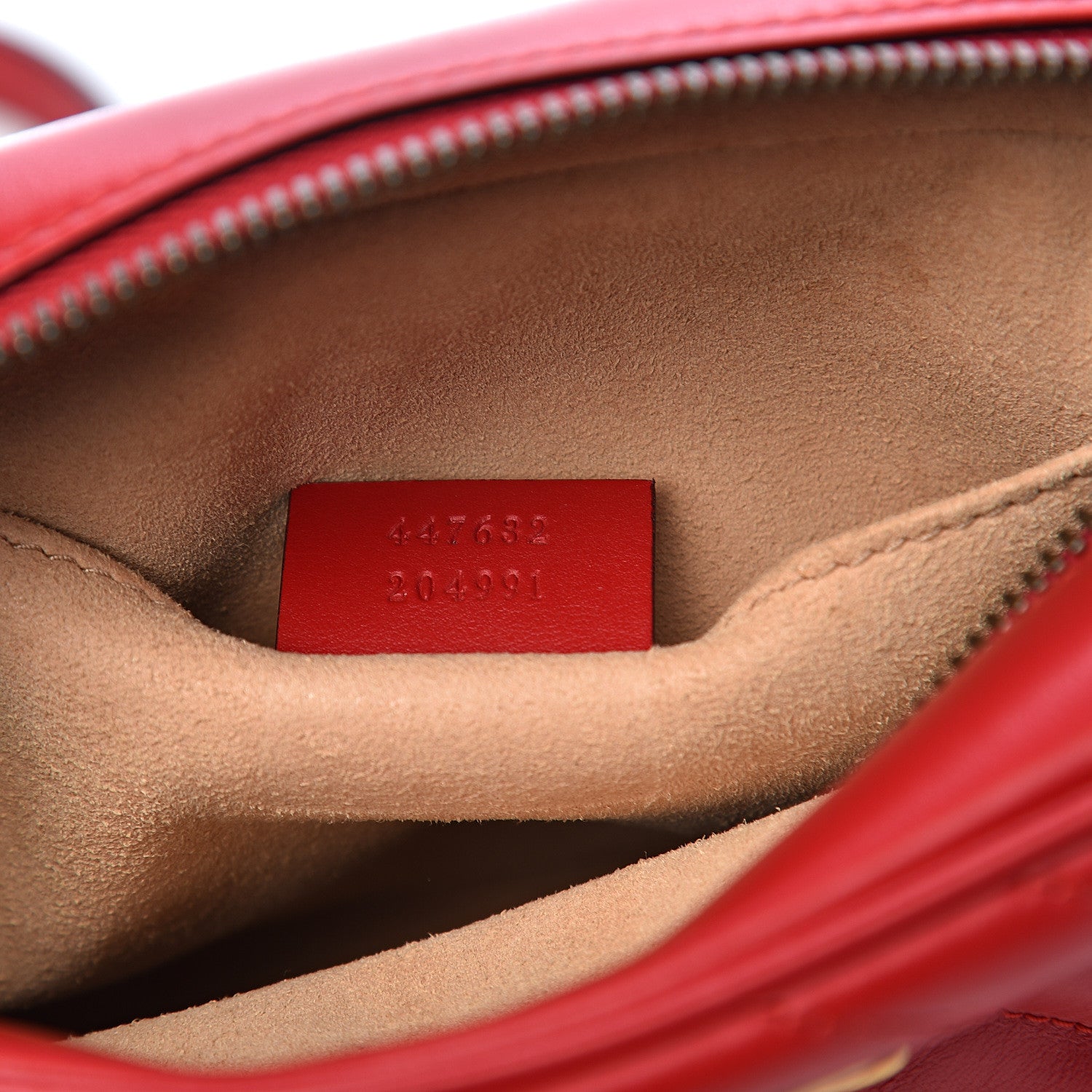Gucci Calfskin Matelasse Small GG Marmont Chain Shoulder Bag Hibiscus Red 7 of 12