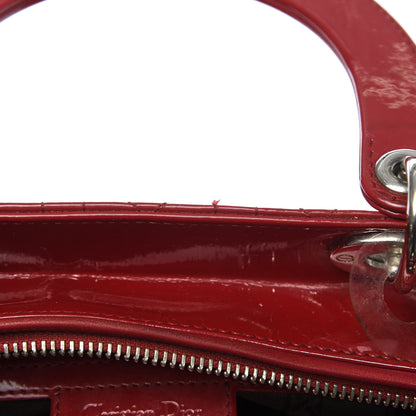 Christian Dior Patent Cannage Medium Lady Dior Red 8 of 12