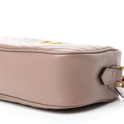 Gucci Calfskin Matelasse Small GG Marmont Chain Shoulder Bag Porcelain Rose 7 of 12
