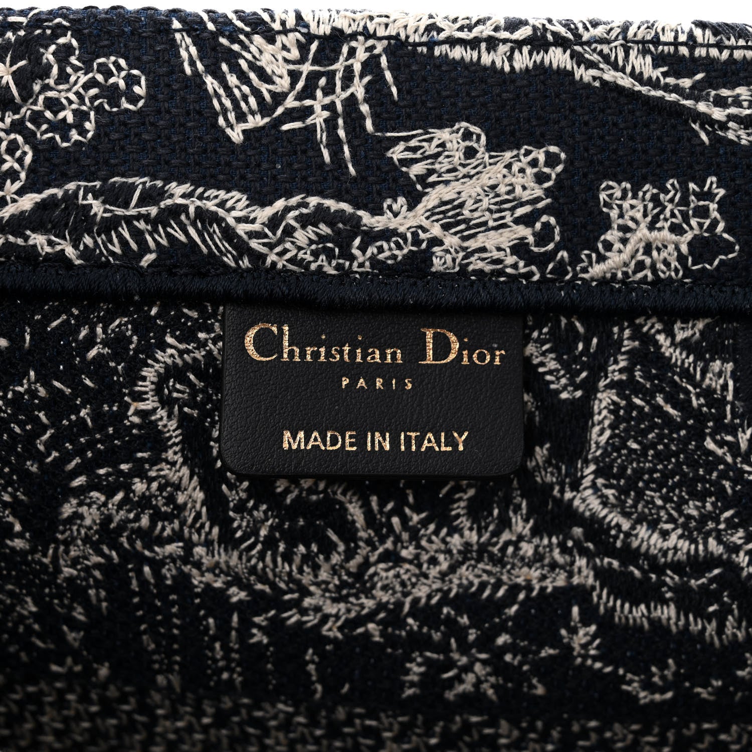 Christian Dior Canvas Embroidered Medium Toile De Jouy Reverse Book Tote Blue 6 of 11