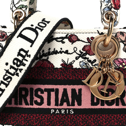Christian Dior Canvas Florilegio Embroidered Mini Lady D-Lite White Multicolor 8 of 10
