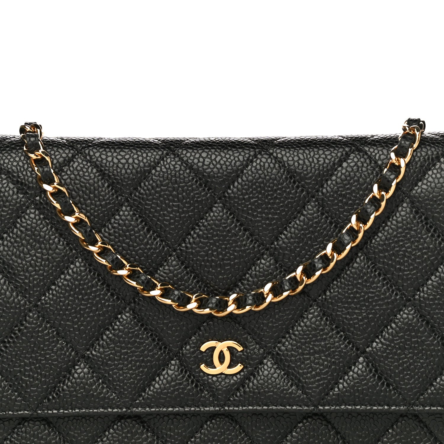 Chanel Caviar Quilted Wallet On Chain WOC Black 8 of 12