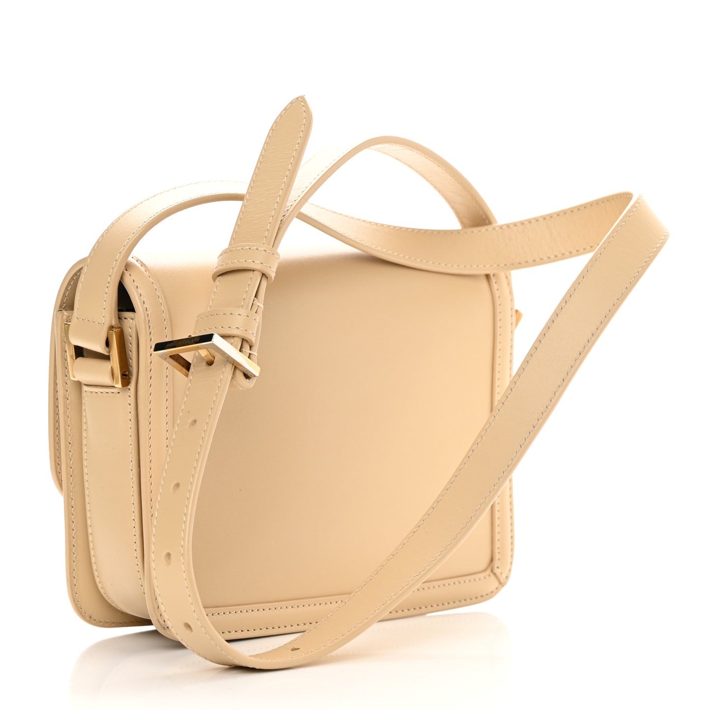 Smooth Calfskin Small Solferino Satchel Ivory Natural