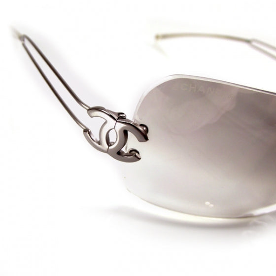 Frameless CC Logo Sunglasses Clear