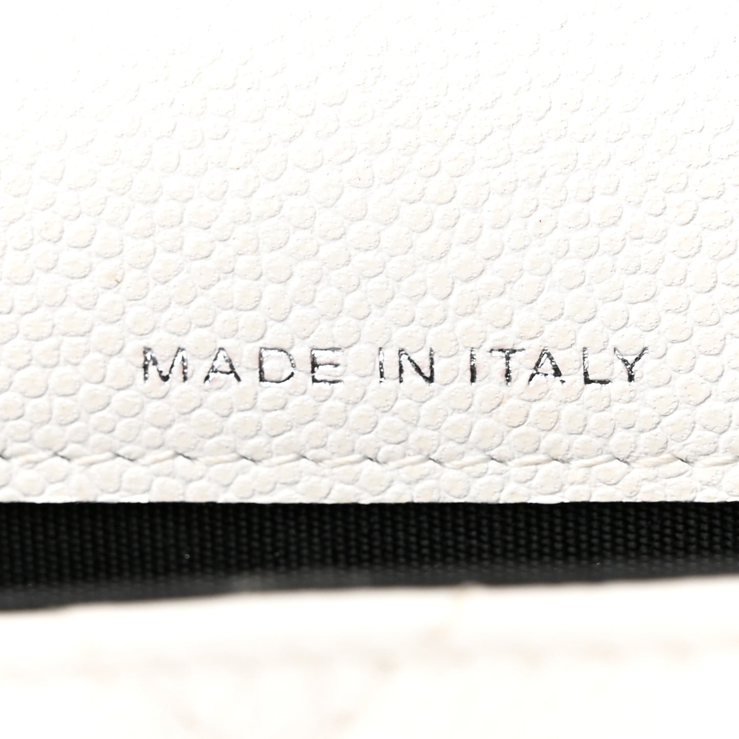 Caviar Quilted My Everything Belt Flap Card Holder White