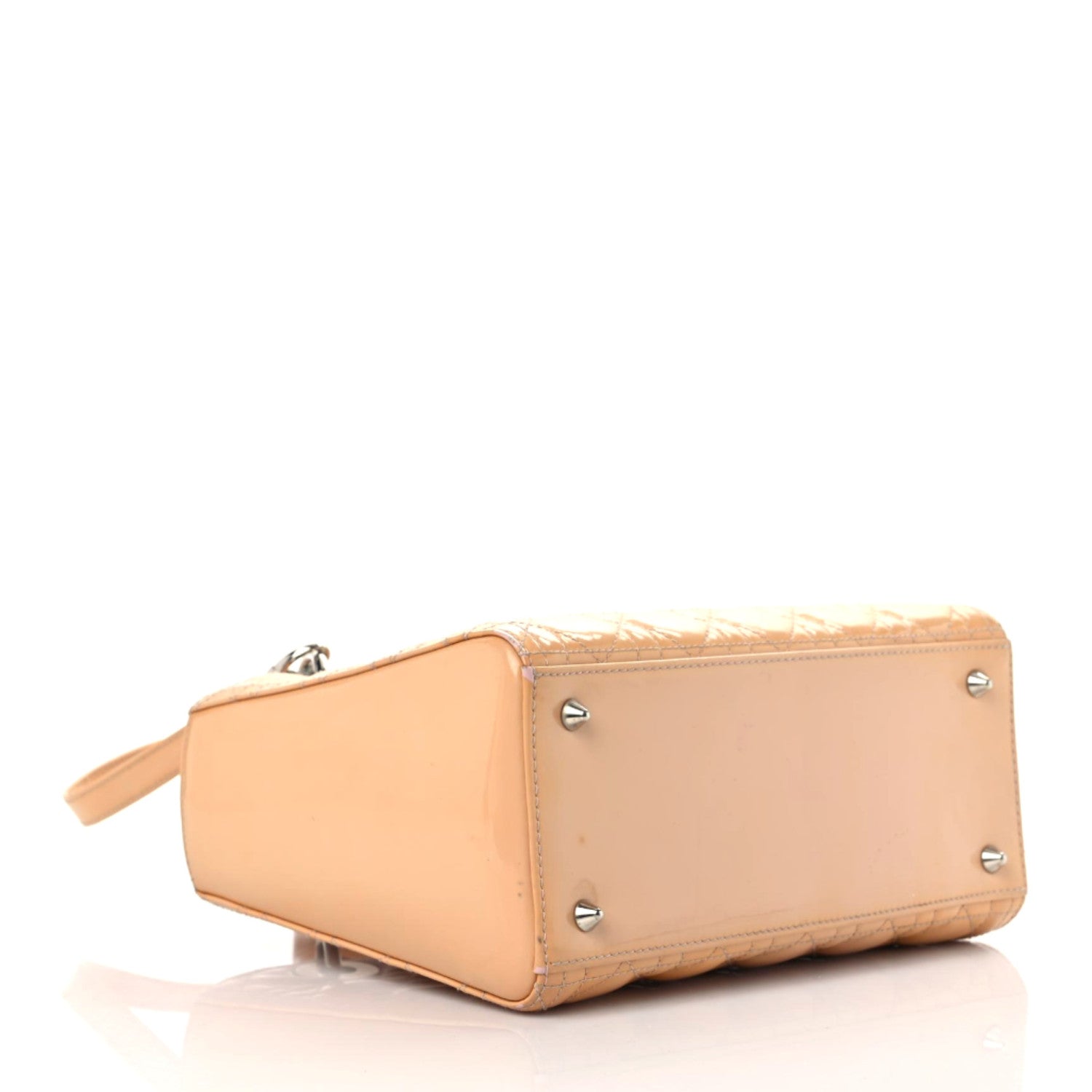 Christian Dior Patent Cannage Medium Lady Dior Beige 4 of 20