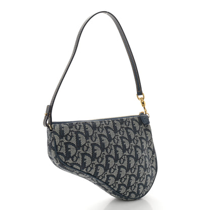 Christian Dior Monogram Mini Saddle Pochette Blue 3 of 11